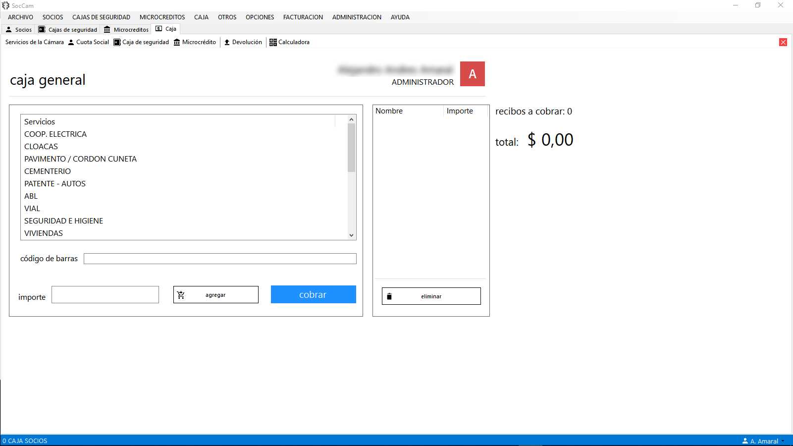 Caja de atención al público
