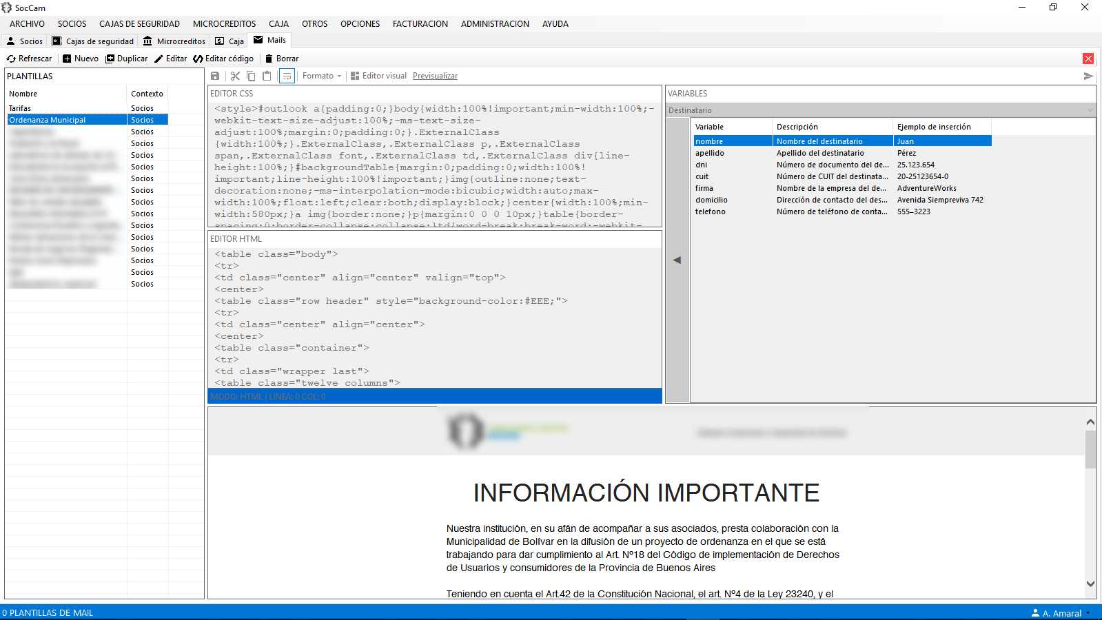 Sistema de envío masivo de mails