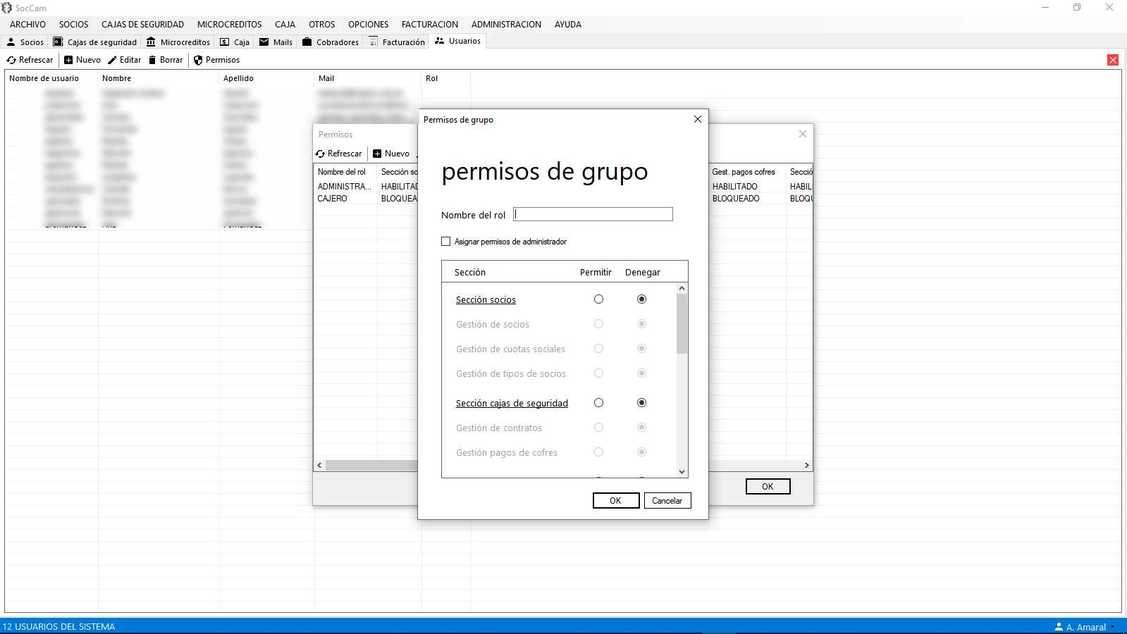 Gestión de permisos