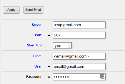 Configuración SMTP Mikrotik