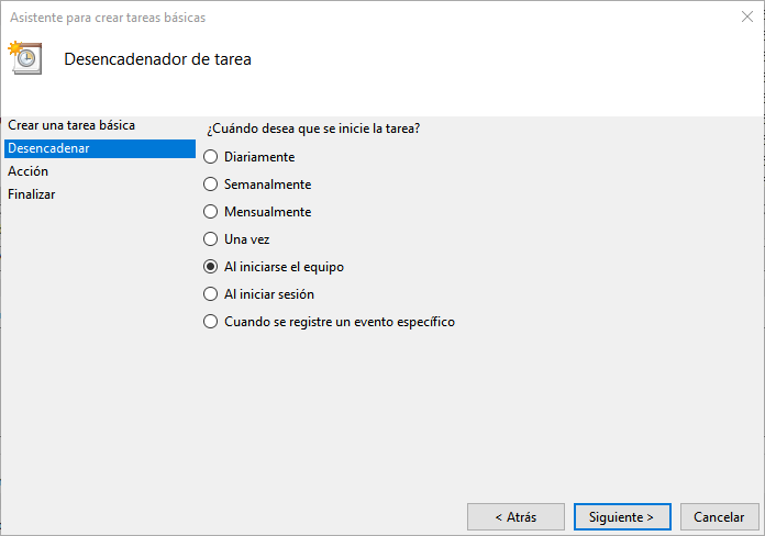 Tareas programadas