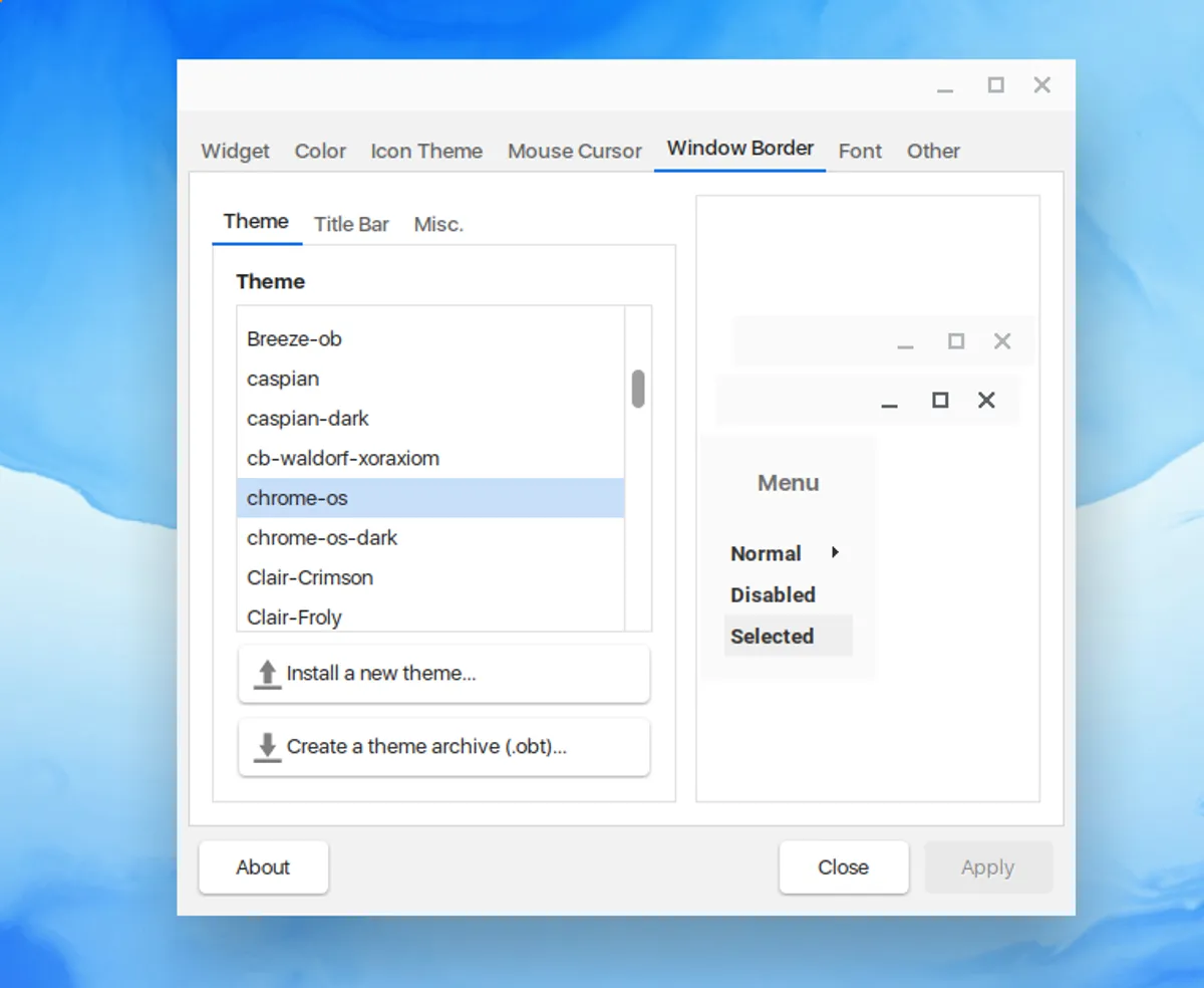 Configuración openbox