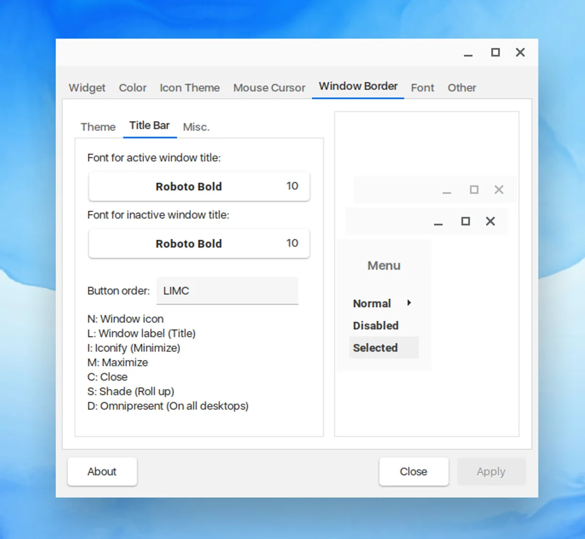 Configuración openbox