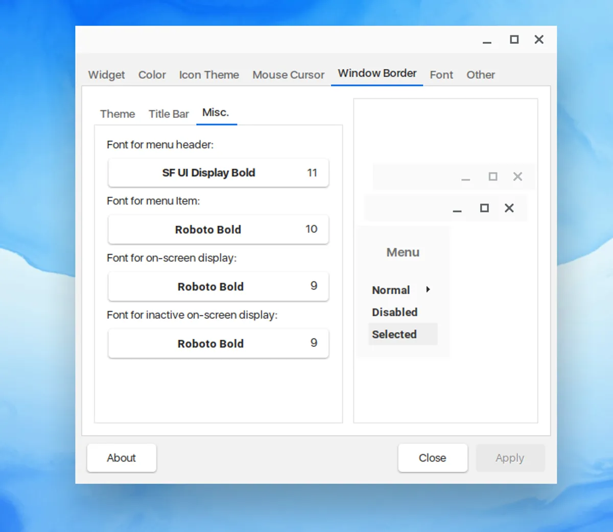 Configuración openbox