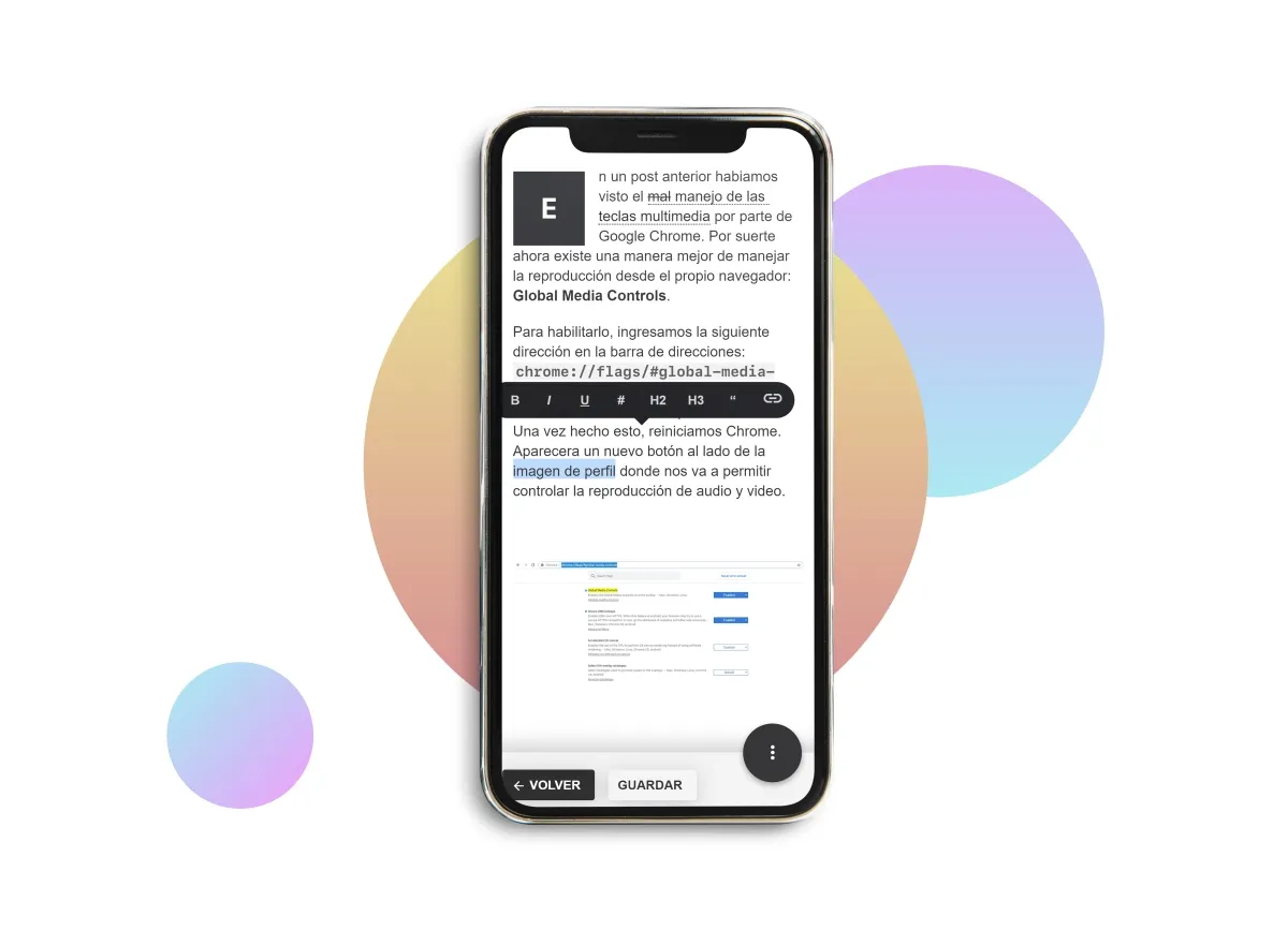 Editor en contexto