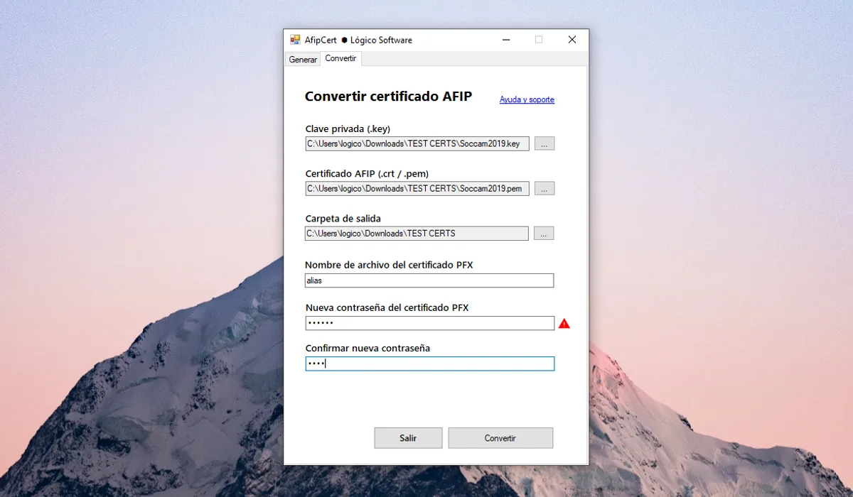 Cómo exportar certificado crt o pem a pfx
