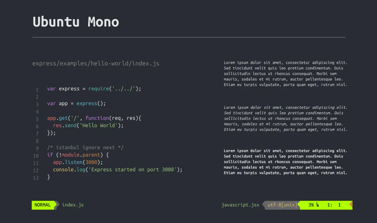 Ubuntu Mono Font