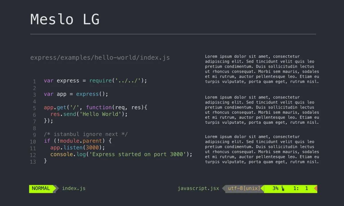 Meslo Font