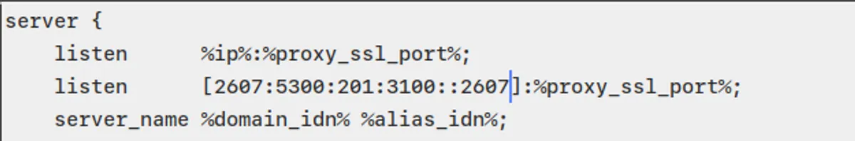 Configuración template vestacp nginx
